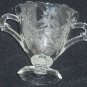Heisey Open Sugar Bowl Orchid Etched Vintage