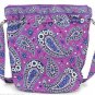 Vera Bradley Quick Draw Boysenberry Cross Body Purse Purple Blue White Bag