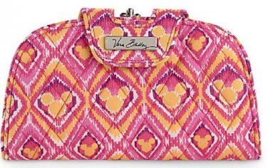 Disney Vera Bradley Bouncing Bouquet Snap n Kiss Wallet Pink Yellow New