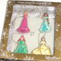 Disney Princess Ariel Belle Jasmine Aurora Beauty Ornament Set Theme Parks