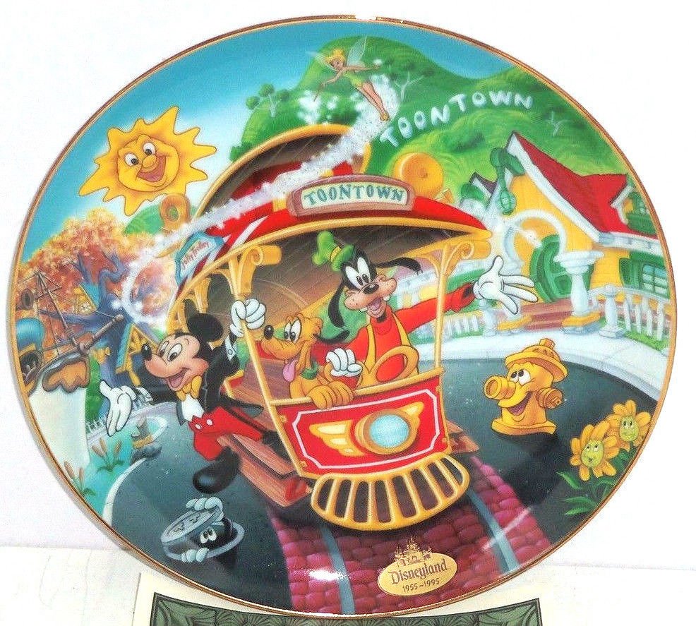 Disneyland Collector Plate 40th Anniversary Mickeys Toontown Bradford ...