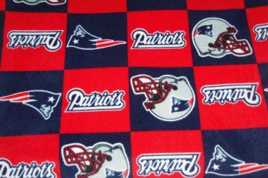 New England Patriots Patchwork Fleece Fleece Baby Pet Dog Blanket