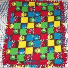 M&M's M&M Candy Fleece Baby Blanket Pet Lap Hand Tied 30" x 24" Patchwork