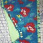 Disney Ariel Mermaid Flounder Fleece Blanket Baby Pet Lap Princess Gotta Sing