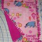 Disney Winnie the Pooh Eeyore Pink Fleece Baby Blanket Pet Lap Hand Tied New