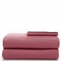 Noble Excellence NE Parcale Twin Sheet Set 300 Thread Count Coral Pink