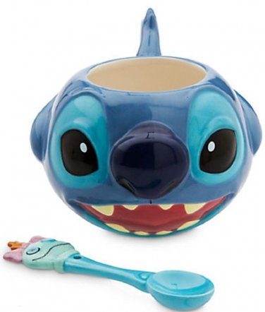 Disney Store Spoon and Coffee Mug Stitch 2015