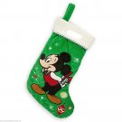 Disney Store Mickey Mouse Christmas Stocking Green 2014 New