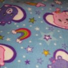 Care Bears Blue Fleece Baby Blanket Pet Lap Hand Tied 30" x 24" New