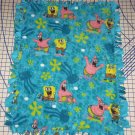 Spongebob And Patrick Fleece Baby Blanket Pet Lap Hand Tied 30" x 24" New
