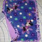 Disney Minnie Mouse Fleece Baby Blanket Floral Blue Purple Hand Tied Pet Lap