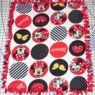 Disney Fleece Baby Blanket Minnie Mouse Circles Pet Lap 30" x 24"