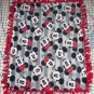 Disney Mickey & Minnie Mouse Gray Blanket Hand Tied Fleece Baby Pet Lap