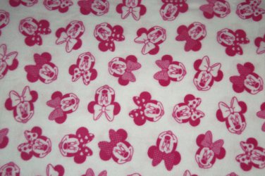 Disney Minnie Mouse White Blanket Hand Tied Fleece Baby Pet Lap