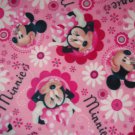 Disney Minnie Mouse Pink Floral Blanket Hand Tied Fleece Baby Pet Lap