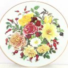 Majesty Rose Flowers Collector Plate The Franklin Mint Golden Aura
