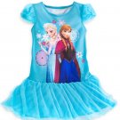 Disney Store Frozen Anna Elsa Fancy Nightshirt Sleepwear Girls Blue Size 3 Disney Store Frozen Anna Elsa Fancy Nightshirt Sleepwear Girls Blue Size 3