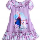 Disney Store Frozen Anna Elsa Nightshirt Sleepwear Girls Purple Size 5/6 Disney Store Frozen Anna Elsa Nightshirt Sleepwear Girls Purple Size 5/6