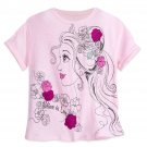 Disney Store Belle T-Shirt Tee Ladies Beauty and the Beast Pink 2017 Large