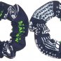 Seattle Seahawks Football Fabric Hair Scrunchies NFL Set of 2