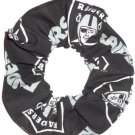 Los Angeles Raiders Football Black Fabric Hair Scrunchie Scrunchies NFL