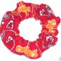 4 Kansas City Chiefs Fabric Hair Scrunchies Ties NFL