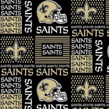 New Orleans Saints Patchwork Fabric Hair Tie Scrunchie NFL NEW