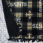 New Orleans Saints Blanket Plaid Fleece Baby Pet Lap NFL Football