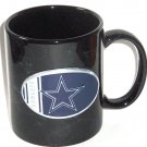 Dallas Cowboys Coffee Mug Pewter Football Black Tea Cup NFL Texas New