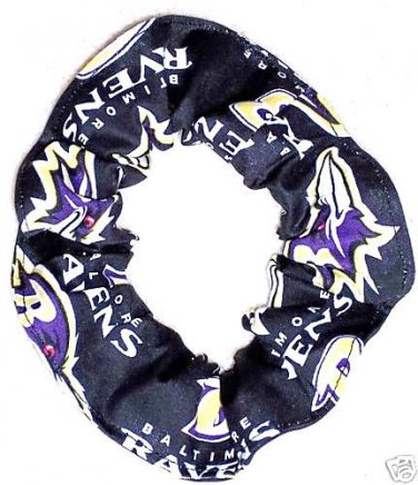 Baltimore Ravens Black Fabric Hair Scrunchies NFL