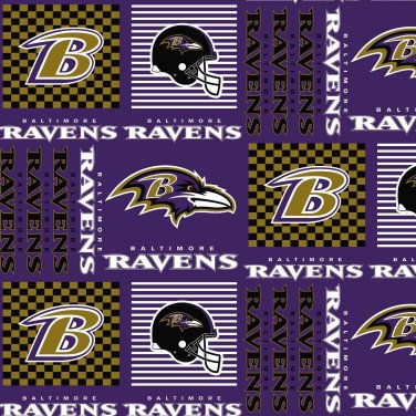 Baltimore Ravens Patchwork Fabric Hair Scrunchies NFL