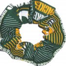 Green Bay Packers Football Patchwork  Fabric Hair Scrunchie Scrunchies NFL