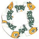 Green Bay Packers Football White Fabric Hair Scrunchie Scrunchies NFL