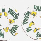 2 Green Bay Packers Football Fabric Mini Hair Scrunchies Scrunchie NFL