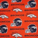 Denver Broncos Football Helmets  Orange Fabric Hair Scrunchie Scrunchies NFL