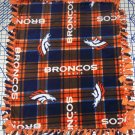 Denver Broncos Fleece  Blanket Plaid  Baby Pet Dog NFL Football Shower Gift
