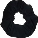 Jet Black Cotton Fabric Hair Ties Scrunchie Scrunchies by Sherry Jet Black Cotton Fabric Hair Ties Scrunchie Scrunchies by Sherry