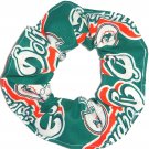 Miami Dolphins Football Teal fabric Hair Scrunchie Scrunchies NFL