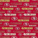 San Francisco 49ers Football Glitter Red Fabric Hair Scrunchie Scrunchies NFL