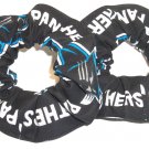Carolina Panthers Hair Scrunchies Black Mini Fabric NFL Football Ties Pony Tail Set of 2