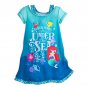 Disney Store Ariel Nightshirt Nightgown Princess Flounder Mermaid Teal 4