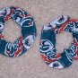 Miami Dolphins Football Fabric Mini Hair Scrunchies Scrunchie NFL Set of 2