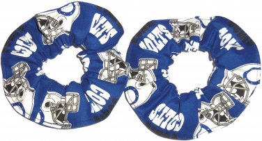 Indianapolis Clots Football Fabric Mini Hair Scrunchies Scrunchie NFL Set of 2