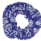 Blue White Bandana Print Fabric Hair Scrunchie Scrunchies By Sherry Blue White Bandana Print Fabric Hair Scrunchie Scrunchies By Sherry