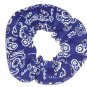 Blue White Bandana Print Fabric Hair Scrunchie Scrunchies By Sherry