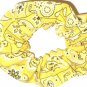 Light Yellow Bandana Print Fabric Hair Scrunchie Scrunchies By Sherry