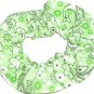 Light Green Bandana Print Fabric Hair Scrunchie Scrunchies By Sherry