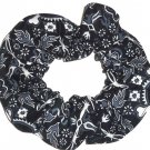 Black Bandana Print Fabric Hair Scrunchie Scrunchies By Sherry Black Bandana Print Fabric Hair Scrunchie Scrunchies By Sherry
