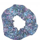 Blue Paisley Print Fabric Hair Scrunchie Scrunchies By Sherry Blue Paisley Print Fabric Hair Scrunchie Scrunchies By Sherry