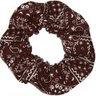 Brown Bandana Print Fabric Hair Scrunchie Scrunchies By Sherry Brown Bandana Print Fabric Hair Scrunchie Scrunchies By Sherry